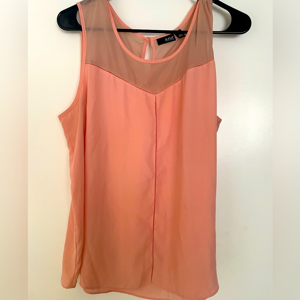 ANA coral pink sleeveless blouse